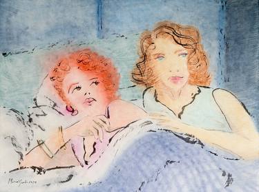 Original Figurative Women Paintings by Marcel Garbi