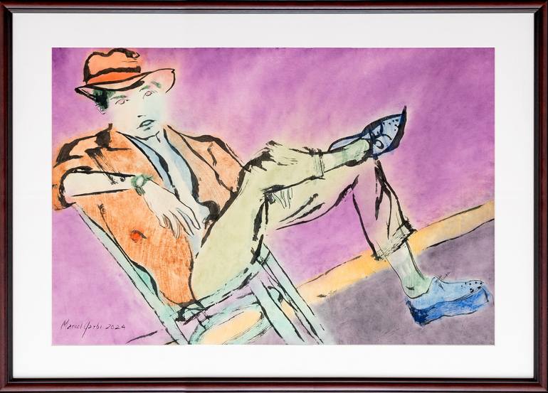 Original Figurative Men Painting by Marcel Garbi