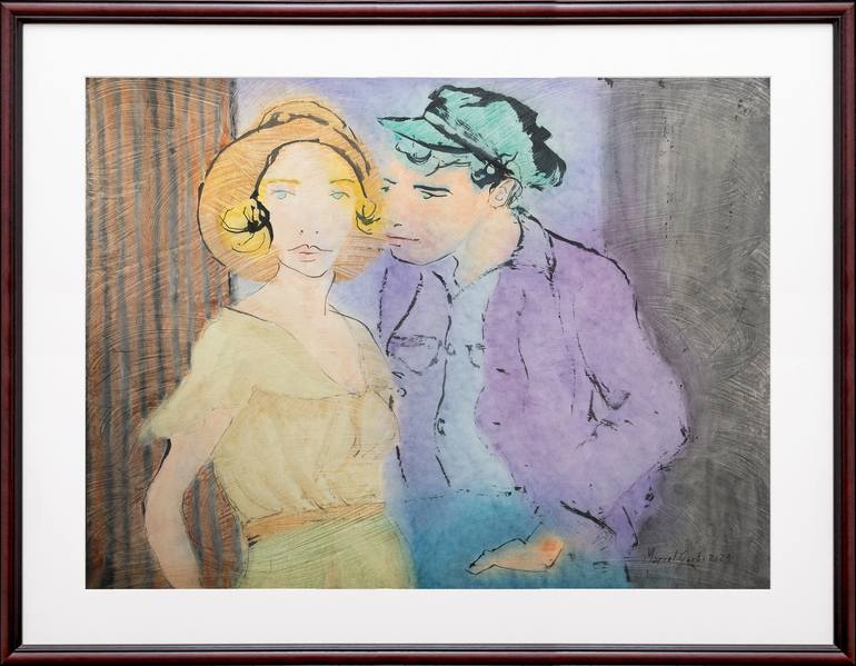 Original Figurative Love Painting by Marcel Garbi