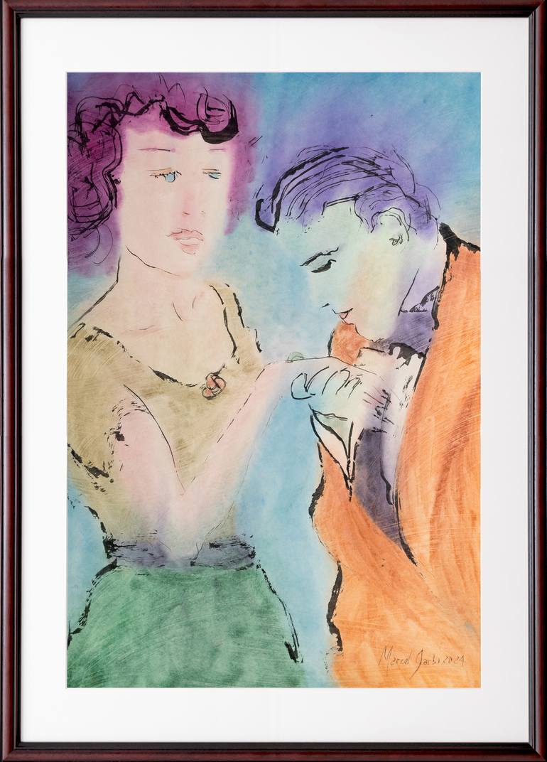 Original Figurative Love Painting by Marcel Garbi