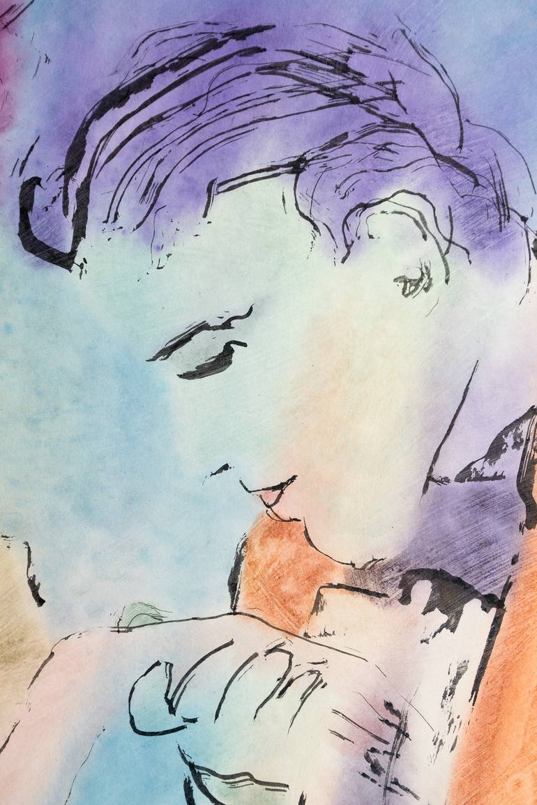 Original Figurative Love Painting by Marcel Garbi