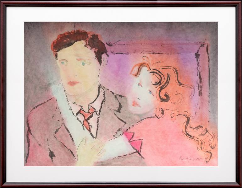 Original Figurative Love Painting by Marcel Garbi