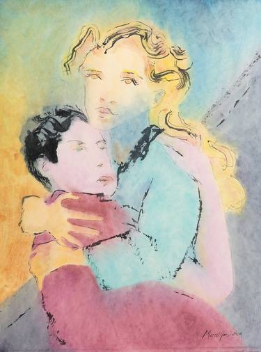 Original Figurative Love Paintings by Marcel Garbi