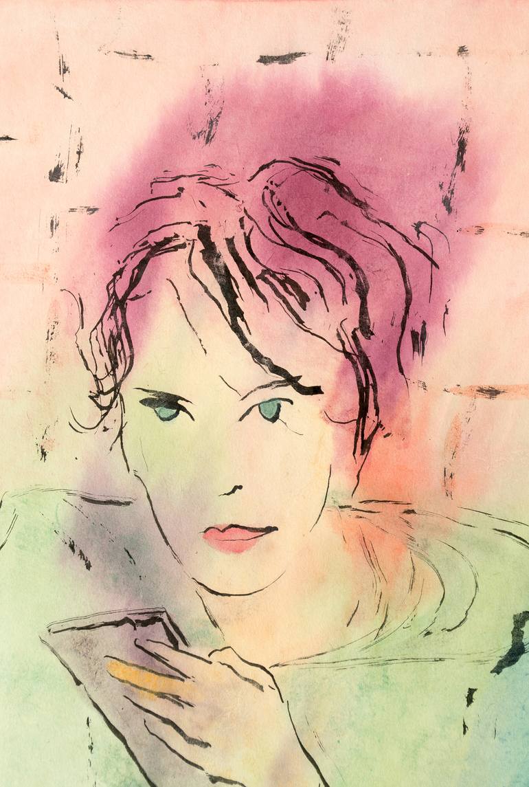 Original Figurative People Painting by Marcel Garbi