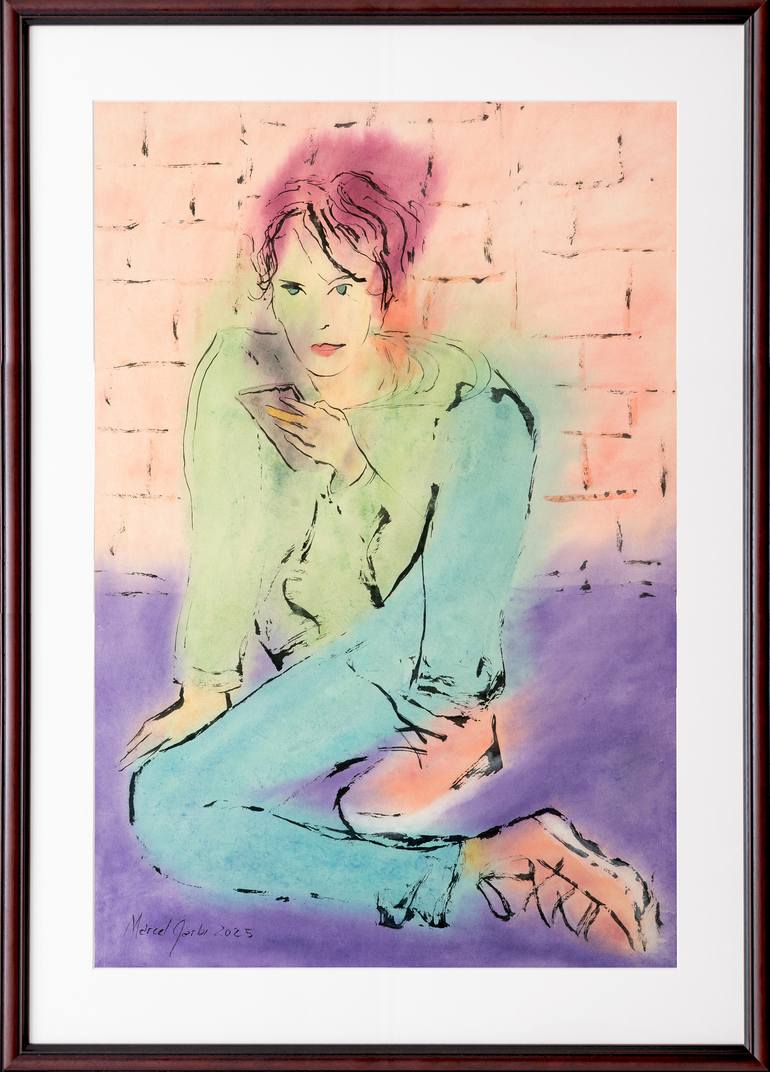 Original Figurative People Painting by Marcel Garbi