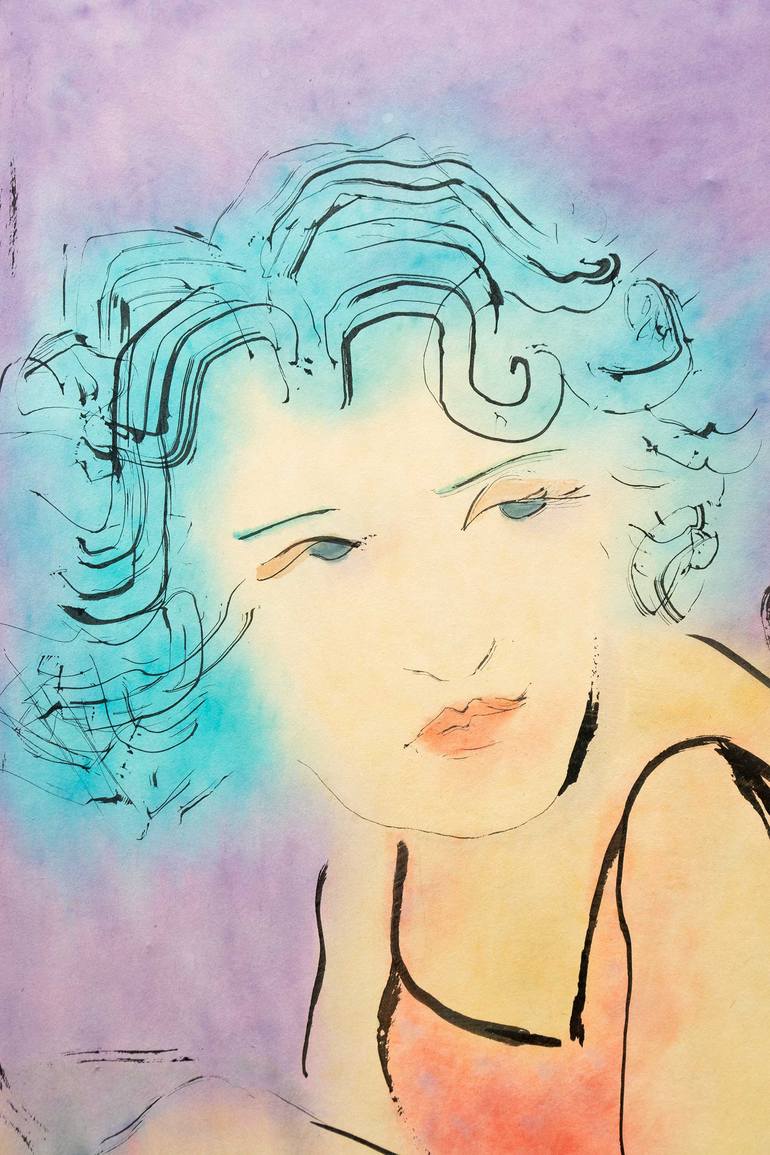 Original Figurative Women Painting by Marcel Garbi