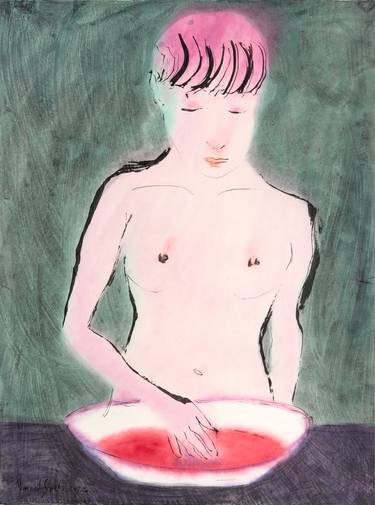Original Figurative Nude Painting by Marcel Garbi