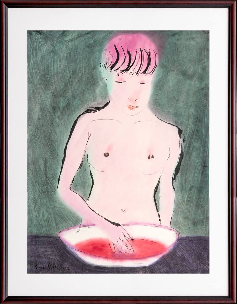 Original Figurative Nude Painting by Marcel Garbi