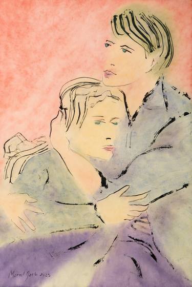 Original Figurative Love Painting by Marcel Garbi