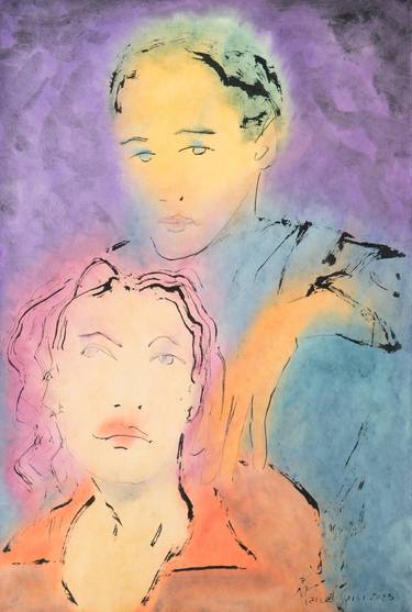 Original Figurative Love Painting by Marcel Garbi