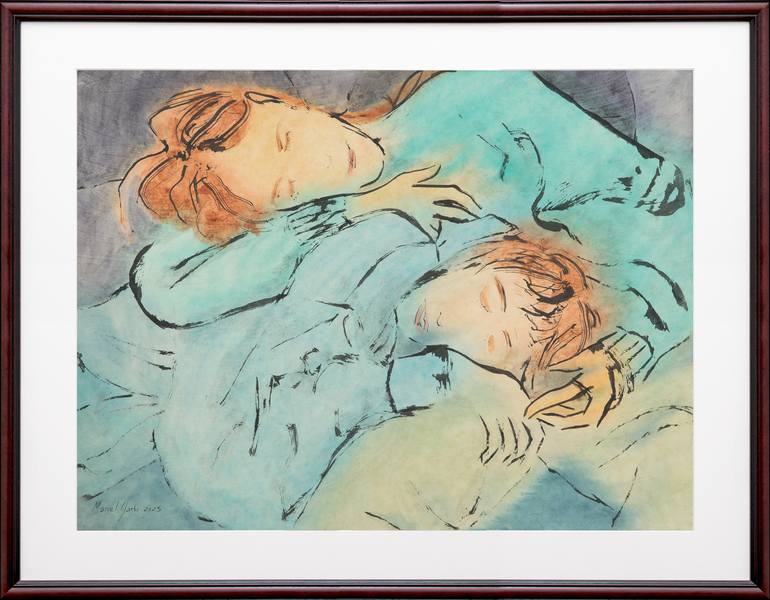 Original Figurative Love Painting by Marcel Garbi