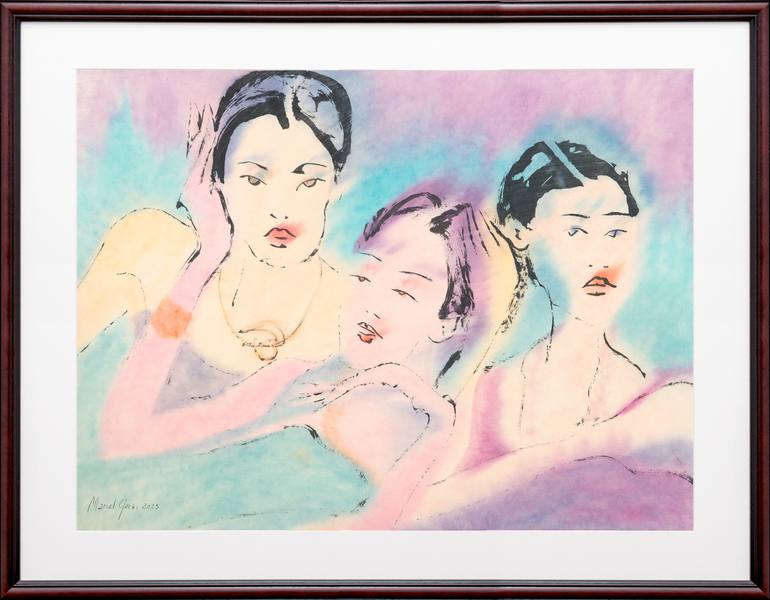 Original Figurative Women Painting by Marcel Garbi