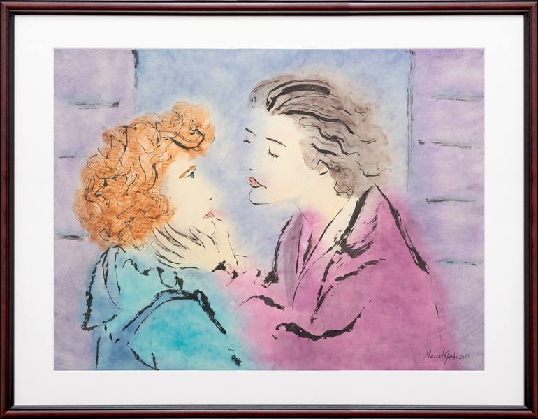 Original Figurative Women Painting by Marcel Garbi