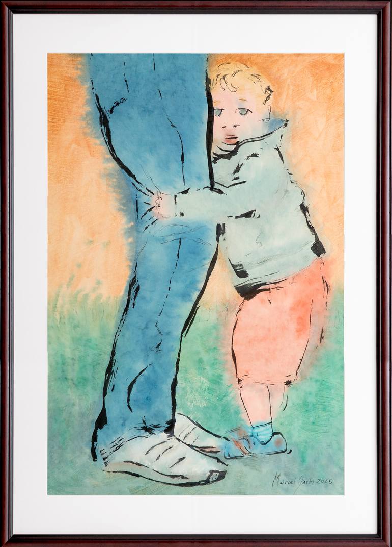 Original Figurative Children Painting by Marcel Garbi