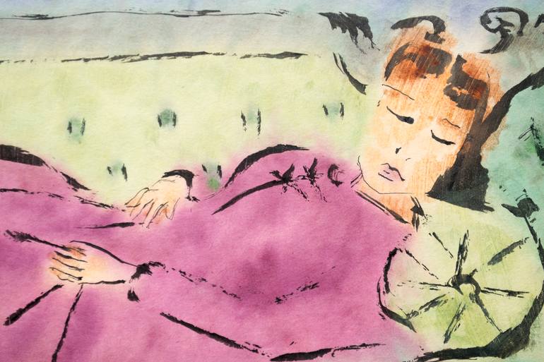 Original Figurative Women Painting by Marcel Garbi
