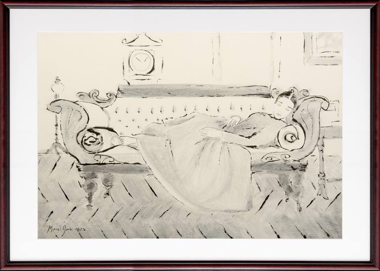 Original Figurative Women Drawing by Marcel Garbi