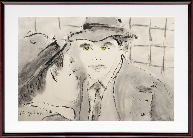 Original Figurative Men Drawing by Marcel Garbi