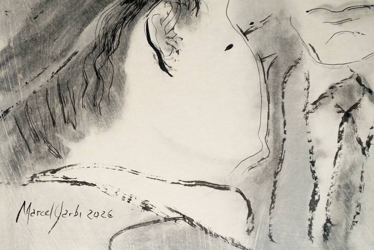 Original Figurative Men Drawing by Marcel Garbi