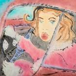 Christina in her sports car by Marcel Garbi