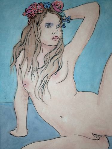 Original Figurative Erotic Paintings by Marcel Garbi
