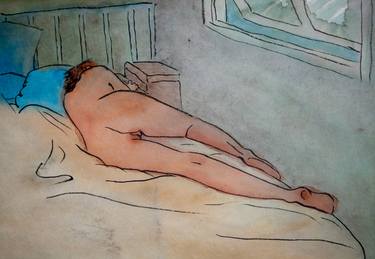 Original Figurative Nude Paintings by Marcel Garbi