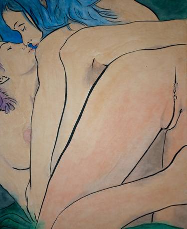 Original Figurative Erotic Paintings by Marcel Garbi