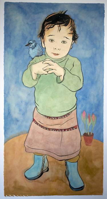 Original Fine Art Children Paintings by Marcel Garbi
