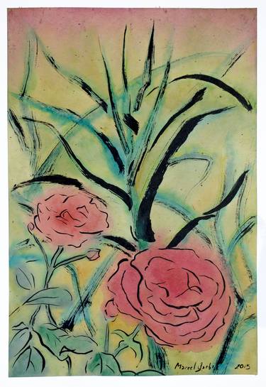 Original Fine Art Floral Paintings by Marcel Garbi