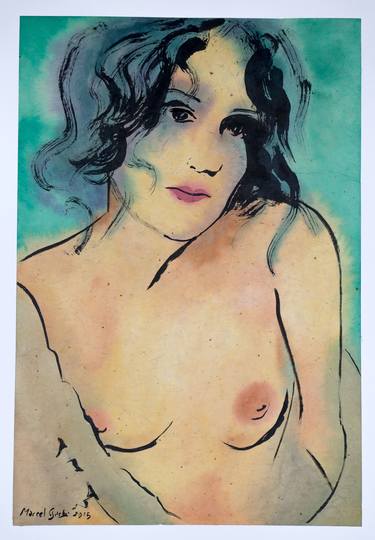 Original Portraiture Women Paintings by Marcel Garbi
