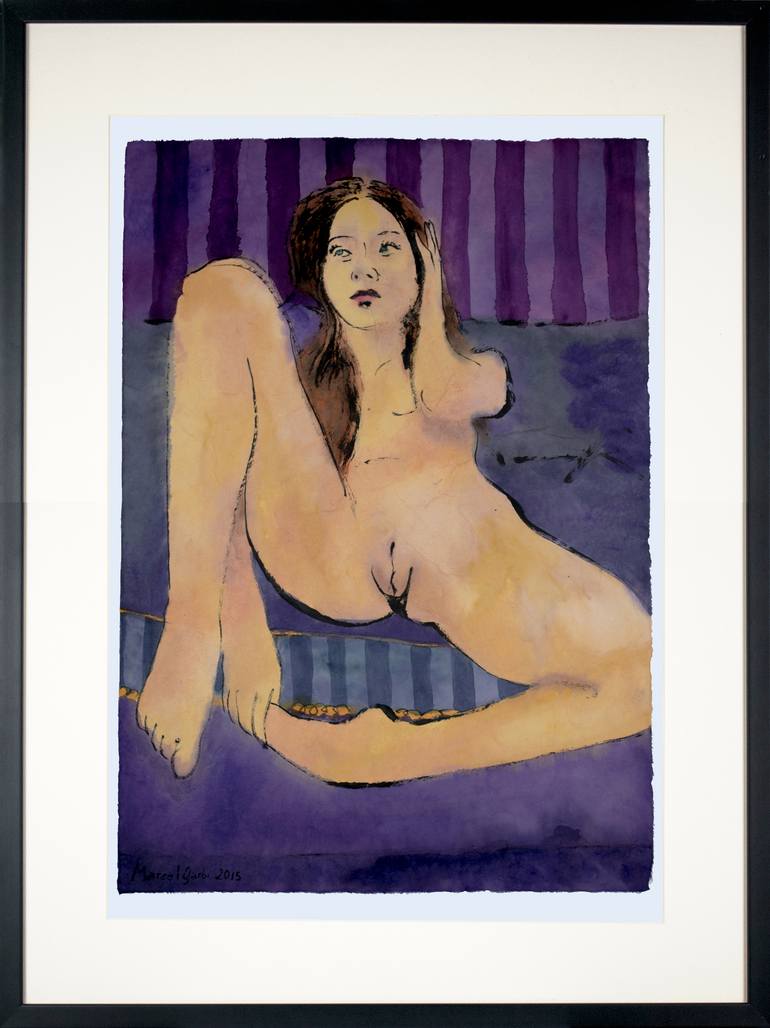 Original Figurative Erotic Painting by Marcel Garbi