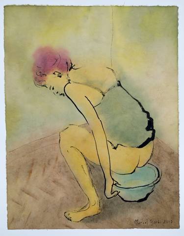 Original Fine Art Women Paintings by Marcel Garbi