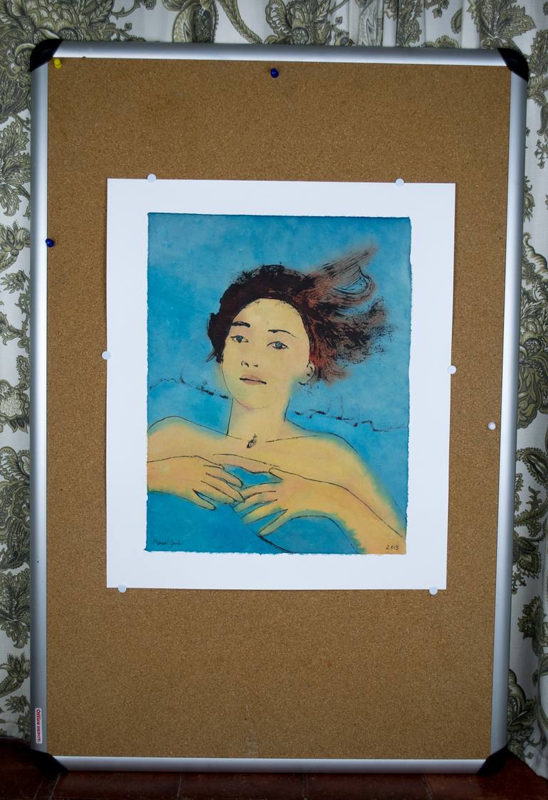 Original Fine Art Women Painting by Marcel Garbi