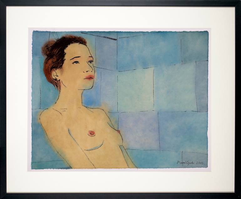 Original Fine Art Nude Painting by Marcel Garbi