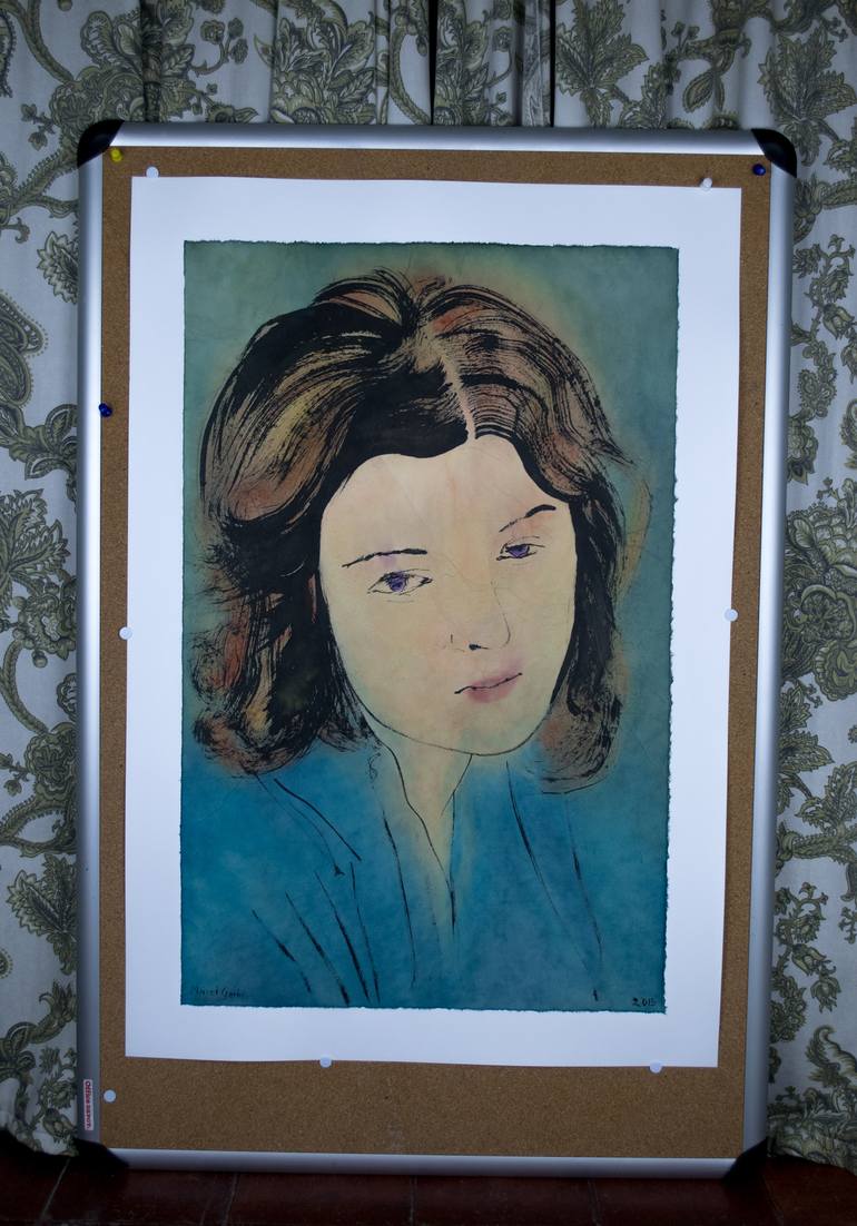 Original Fine Art Women Painting by Marcel Garbi