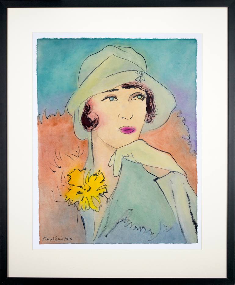 Original Fashion Painting by Marcel Garbi