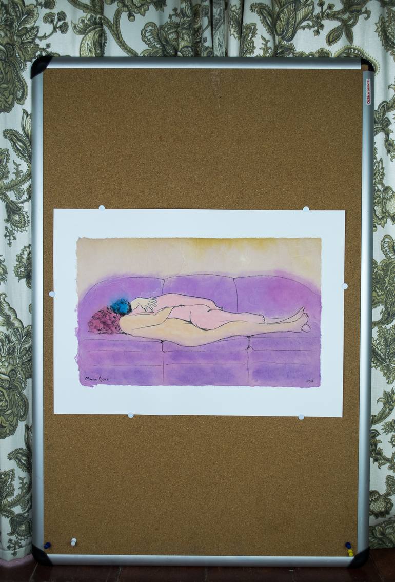 Original Fine Art Nude Painting by Marcel Garbi