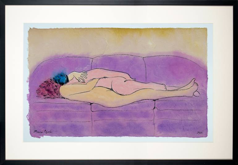 Original Fine Art Nude Painting by Marcel Garbi