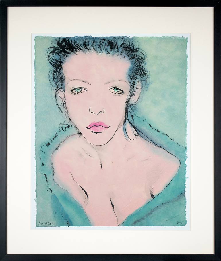 Original Modernism People Painting by Marcel Garbi