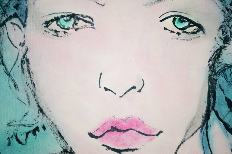 Original Modernism People Painting by Marcel Garbi