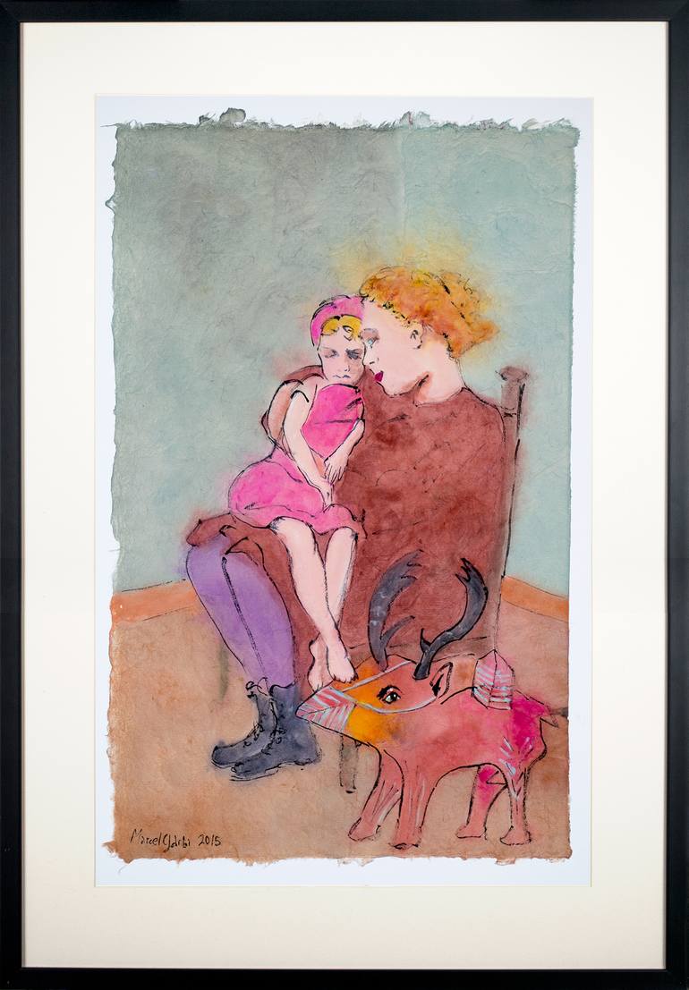 Original Fine Art Family Painting by Marcel Garbi