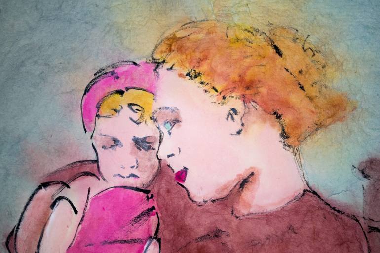 Original Fine Art Family Painting by Marcel Garbi