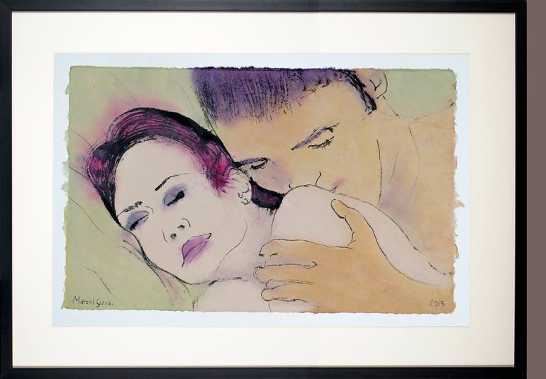 Original Figurative Love Painting by Marcel Garbi
