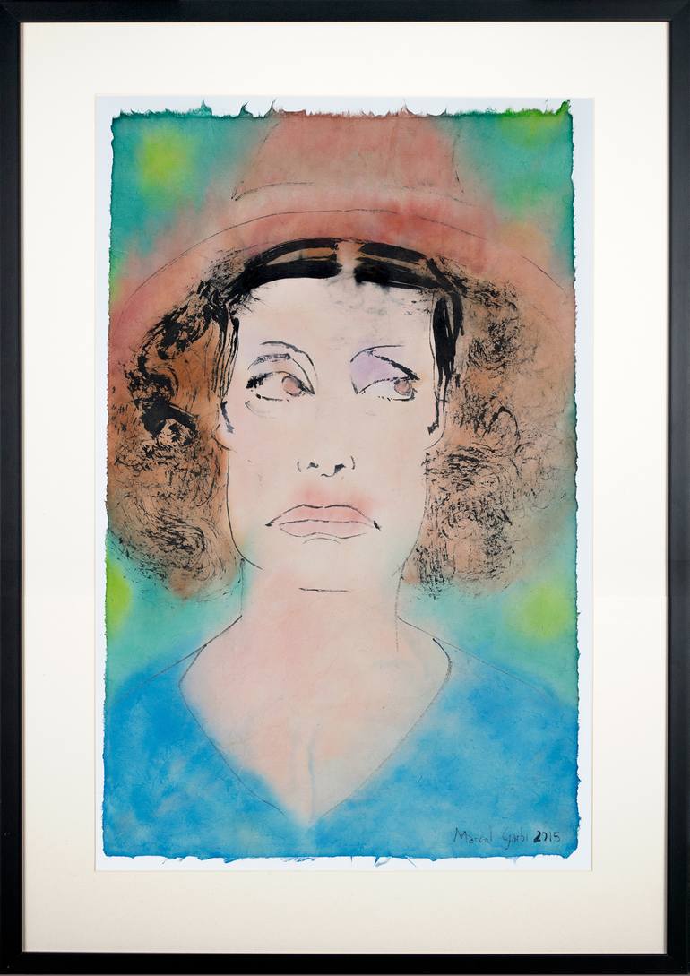 Original Modern Portrait Painting by Marcel Garbi