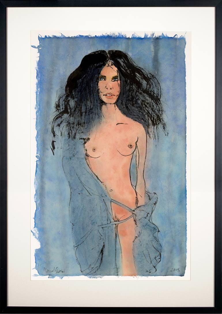 Original Fine Art Nude Painting by Marcel Garbi