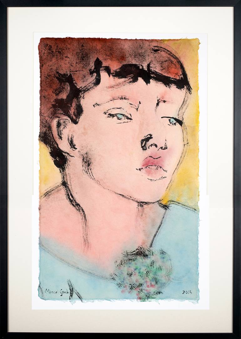 Original Modern Portrait Painting by Marcel Garbi