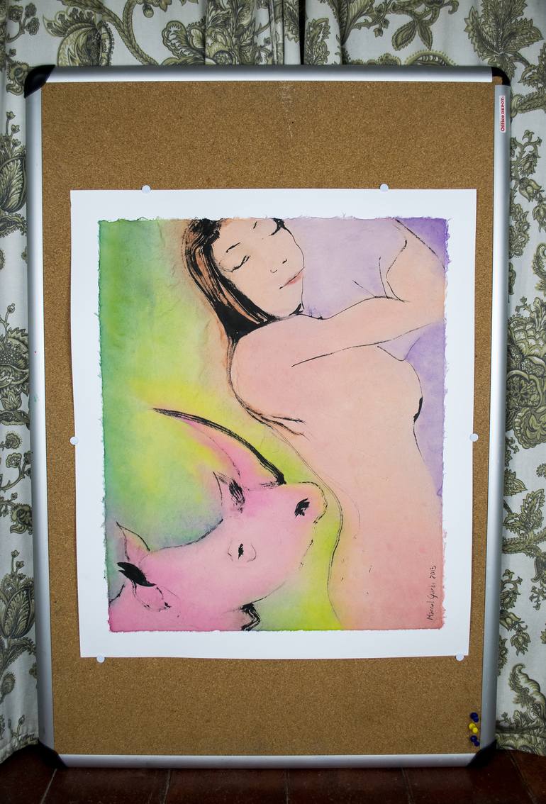 Original Fine Art Erotic Painting by Marcel Garbi