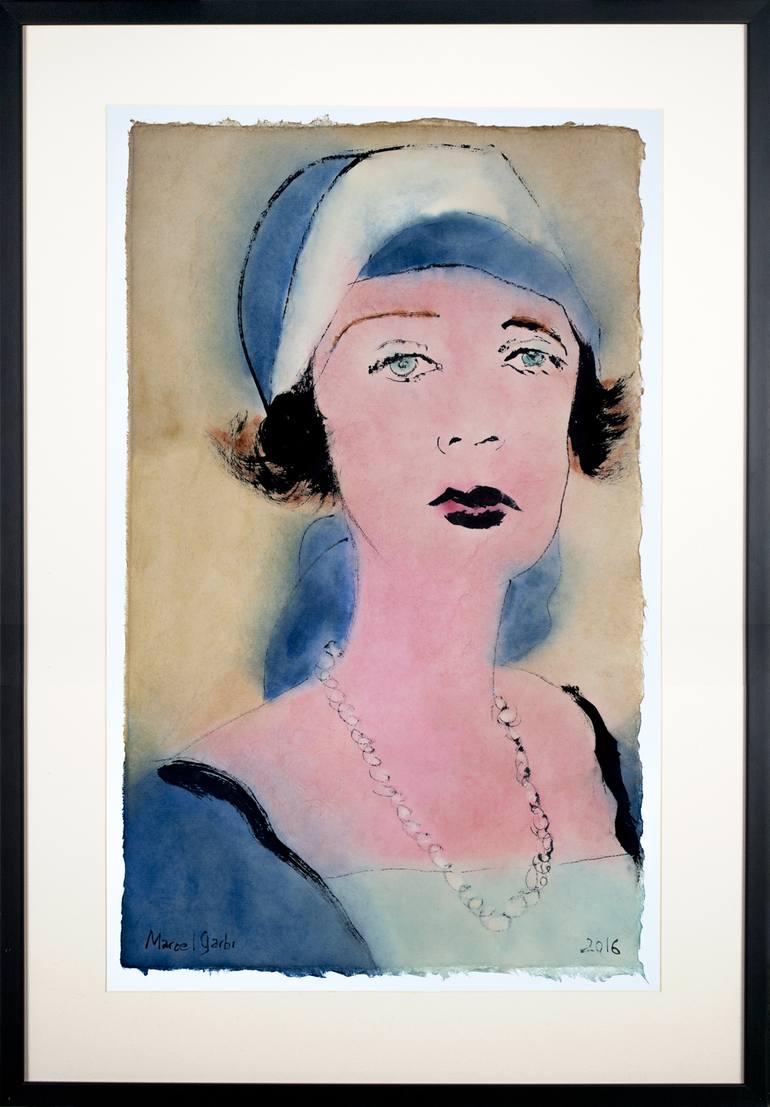 Original Portrait Painting by Marcel Garbi