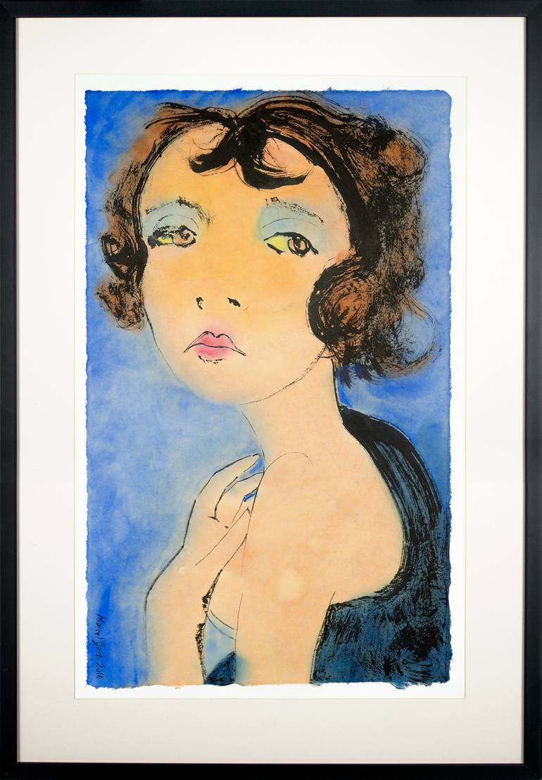 Original Fine Art Women Painting by Marcel Garbi
