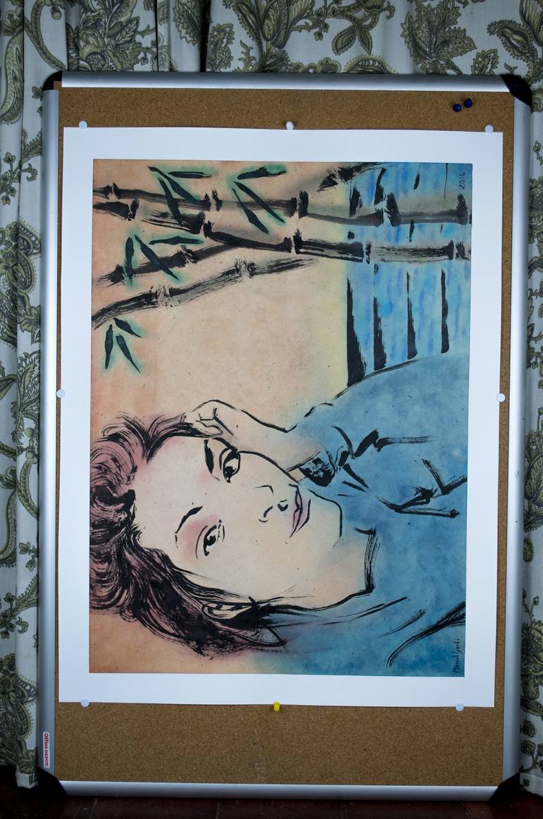 Original Fine Art Portrait Painting by Marcel Garbi