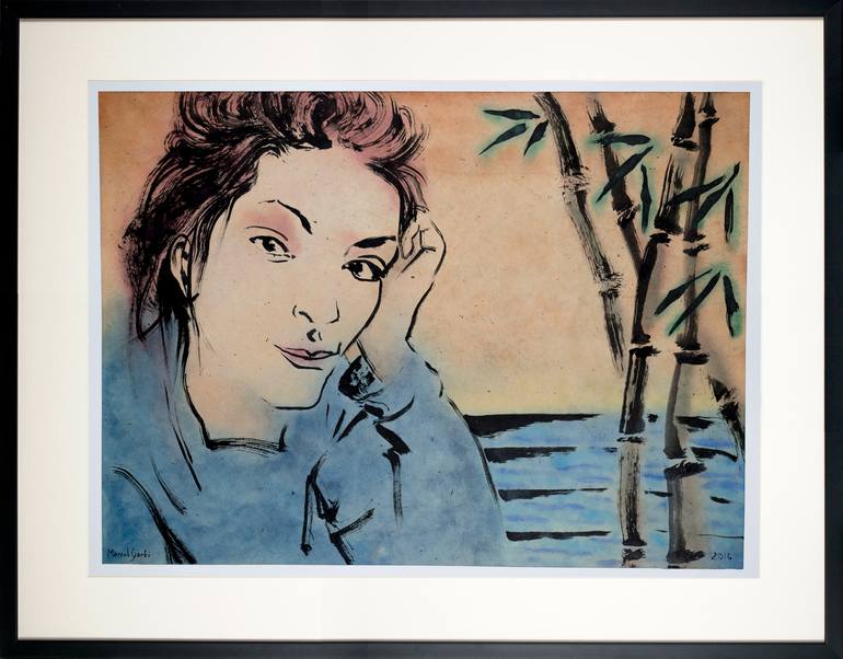 Original Fine Art Portrait Painting by Marcel Garbi